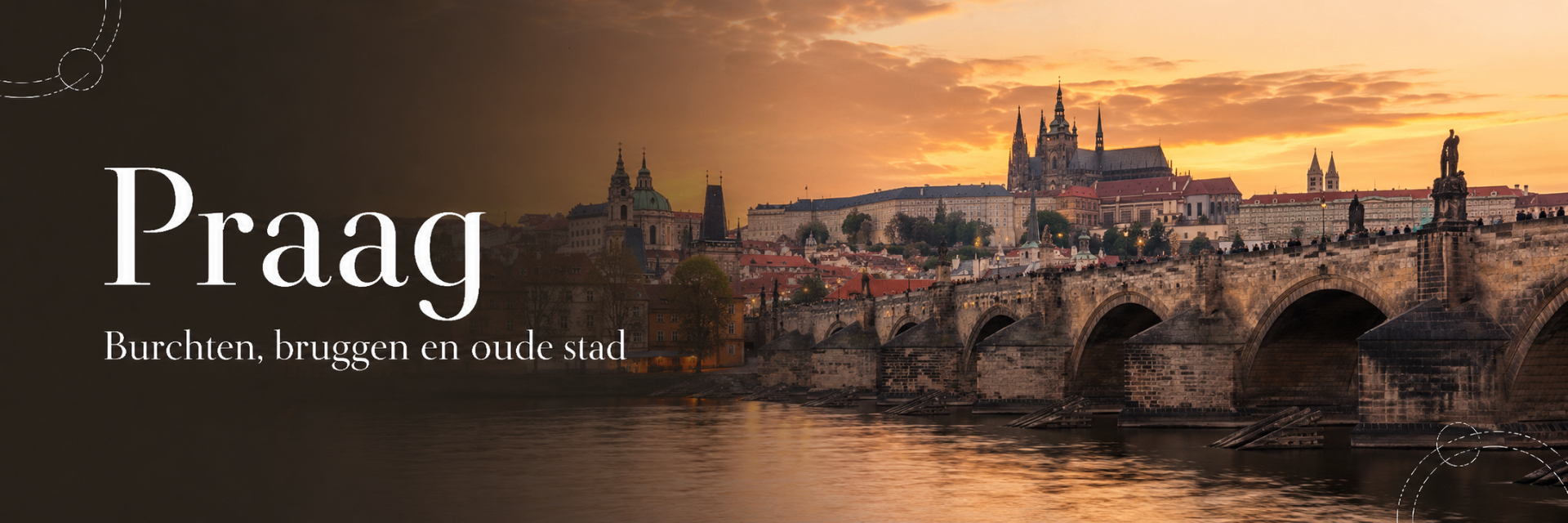 Praag — Brug, burcht en oude stad
